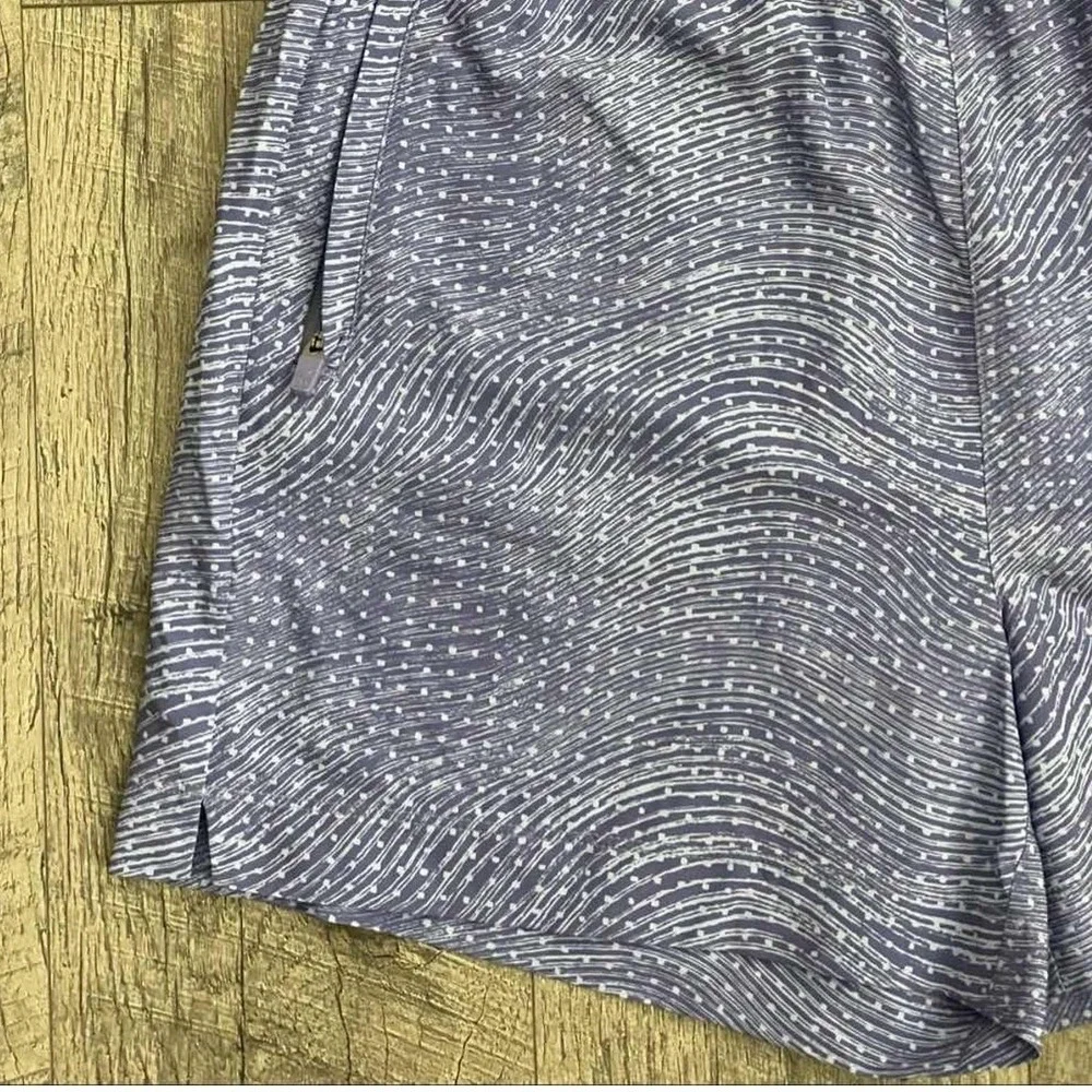 Athleta Girl Romper Purple White Wave‎ Print Sleeveless Pockets XXL 16